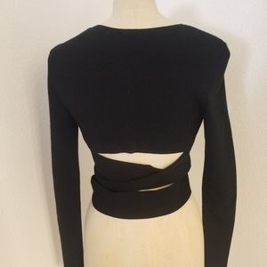 A.L.C. Black Cutout Top